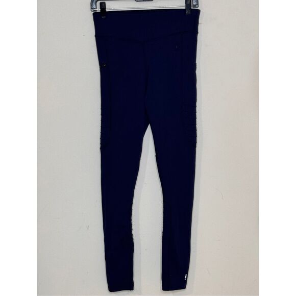 SMARTWOOL Merino Sport Moto Leggings Deep Navy M - Picture 2 of 8